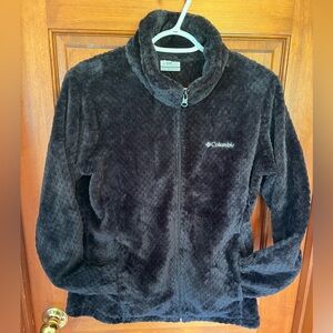 Women’s Columbia Sherpa Plush Fleece Full Zip Jacket Black Medium